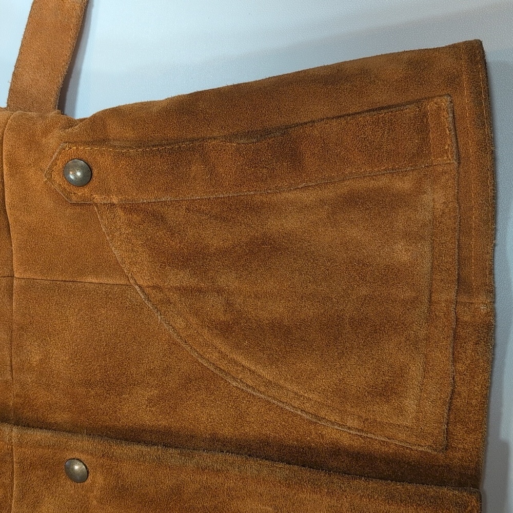 VTG Leatherscapade suede belted, snap up jacket W  pile furry interior. Small - Picture 4 of 16